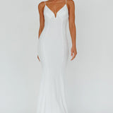 Lake Como Bodycon Maxi Dress White