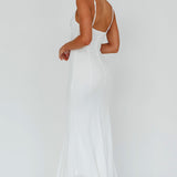 Lake Como Bodycon Maxi Dress White
