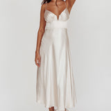 Lake Como A-Line Midi Dress Champagne