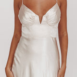 Lake Como A-Line Midi Dress Champagne