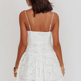 Lake Como Lace Mini Dress White