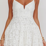 Lake Como Lace Mini Dress White