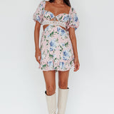 Sweet Romance Cut-Out Mini Dress Pink