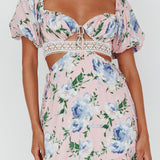 Sweet Romance Cut-Out Mini Dress Pink