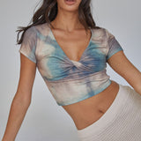 Chase Your Bliss Twist Crop Top Earth