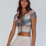 Chase Your Bliss Twist Crop Top Earth