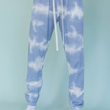 Low Key Drawstring Ribbed Pants Blue