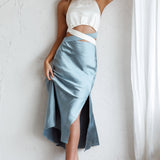 Social Butterfly Cut-Out Waist Midi Dress Teal