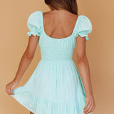 Amilie Shirred Waist Sundress Mint