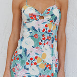 Missoula Cami Strap Padded Bust Midi Dress Flower Print Green