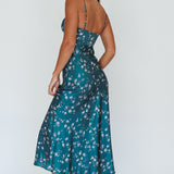 Missoula Cami Strap Padded Bust Midi Dress Printed Green