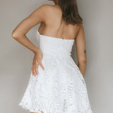 Cheyenne Sweetheart Neckline A-Line Dress White