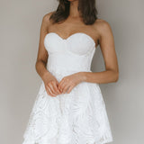 Cheyenne Sweetheart Neckline A-Line Dress White