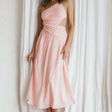 Destination Open Back Midi Dress Blush