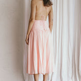 Destination Open Back Midi Dress Blush