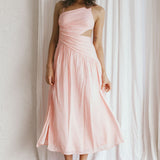 Destination Open Back Midi Dress Blush