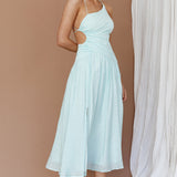 Destination Open Back Midi Dress Mint