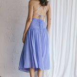 Destination Open Back Midi Dress Purple