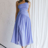 Destination Open Back Midi Dress Purple