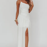 Destination One-Shoulder Maxi Dress White