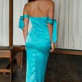 Engelique Tied Sleeve Midi Dress Jade