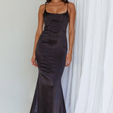 Moon Rising Mermaid Maxi Dress Black