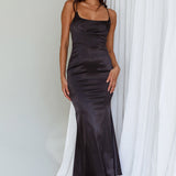 Moon Rising Mermaid Maxi Dress Black