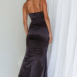 Moon Rising Mermaid Maxi Dress Black