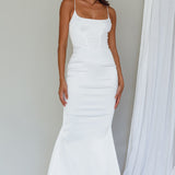 Moon Rising Mermaid Maxi Dress White