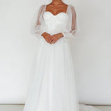 Fairytale Dream Sheer Sleeve Maxi Dress White