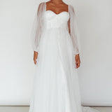 Fairytale Dream Sheer Sleeve Maxi Dress White