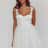 Fairytale Dream Floral Strap Mini Dress White