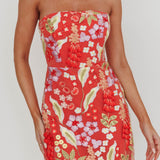 In Paris Embroidered Floral Mini Dress Orange