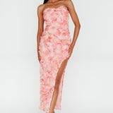 In Paris Embellished Midi Dress Pink