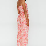 In Paris Embellished Midi Dress Pink
