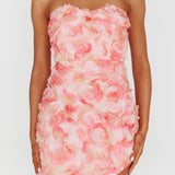 In Paris Embellished Midi Dress Pink