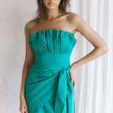 Sunkissed Faux Wrap Mini Dress Green