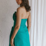 Sunkissed Faux Wrap Mini Dress Green