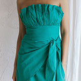Sunkissed Faux Wrap Mini Dress Green