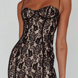Aura Lace Midi Dress Black