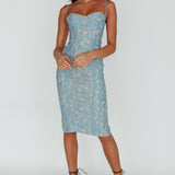 Aura Lace Midi Dress Midnight Blue