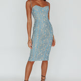 Aura Lace Midi Dress Midnight Blue