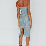 Aura Lace Midi Dress Midnight Blue
