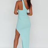 Shooting Stars One-Shoulder Midi Dress Mint