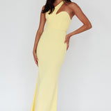 Shooting Stars One-Shoulder Maxi Dress Yellow