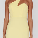 Shooting Stars One-Shoulder Maxi Dress Yellow