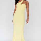 Shooting Stars One-Shoulder Maxi Dress Yellow