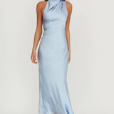 Shana Halterneck Maxi Dress Blue