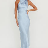 Shana Halterneck Maxi Dress Blue
