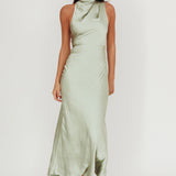 Shana Halterneck Maxi Dress Sage